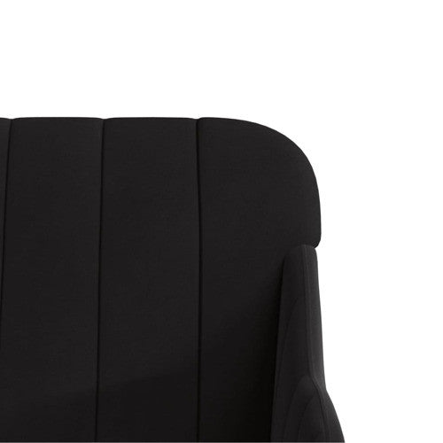 vidaXL Loveseat Accent Upholstered Loveseat Bench with Armrests Black Velvet
