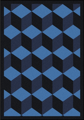 Kaleidoscope Rug, Highrise, 7'8"x10'9", Navy