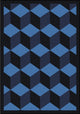 Kaleidoscope Rug, Highrise, 7'8"x10'9", Navy