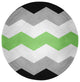 Agender Chevron Chenille Rug, Agender Chevron, 5' Round