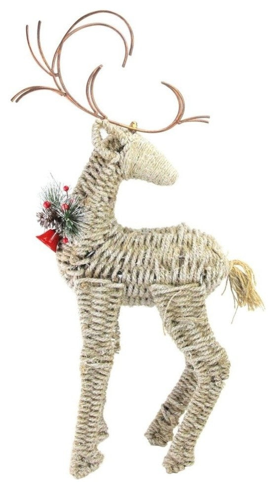27" Reindeer Facing Backwards Twine Christmas Figure