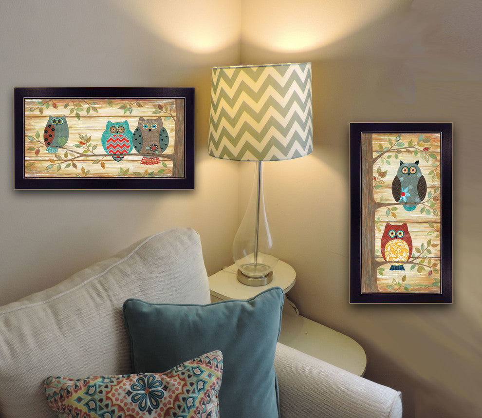 "The Wise Owls" Collection by Annie LaPoint, Printed Framed Wall Art