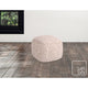Loft Lyfe Taylynn Ottoman, Hand Knitted, Cotton Yarn, Ivory