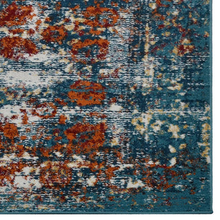 Machine Woven Heatset Polypropylene Area Rug Oriental Blue, [Rectangle] 9'x12'