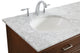 Home Living 60" Double Bathroom Vanity Set, Teak