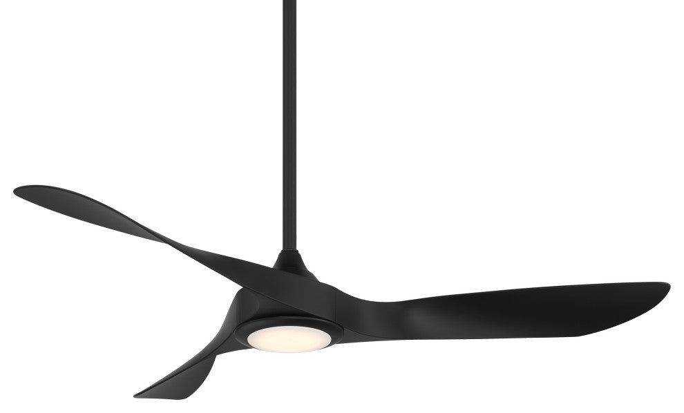 Swirl Indoor/Outdoor 3-Blade Smart Ceiling Fan 54" Matte Black, Light Kit
