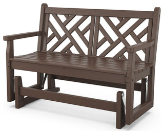 Polywood Chippendale Glider, Mahogany