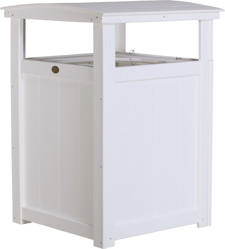 Poly Commercial Grade Trash Can, White