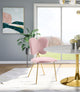 Angel Velvet Dining Chair (Set of 2), Pink