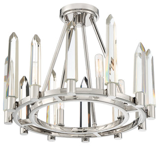 Crystorama WAT-B2004-PN, 4-Light Ceiling Mount, Polished Nickel