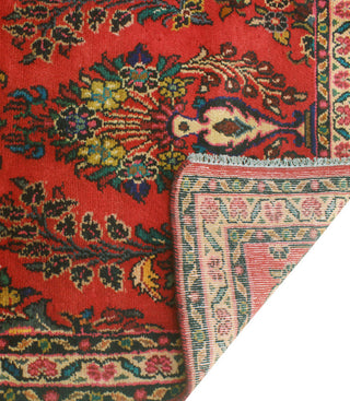 Fine Vintage Distressed Sezer Red/Beige Runner, 3'4x9'11
