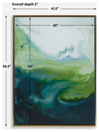 Uttermost Serene Green Framed Abstract Art