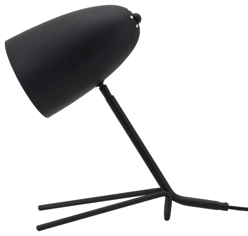 Table Lamp, Steel Metal, Black, Kitchen Lounge Cafe Bistro Lobby Hospitality