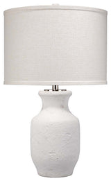 Gilbert Table Lamp, Textured Matte White Cement