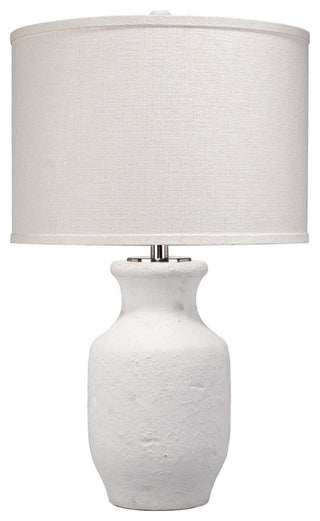 Gilbert Table Lamp, Textured Matte White Cement