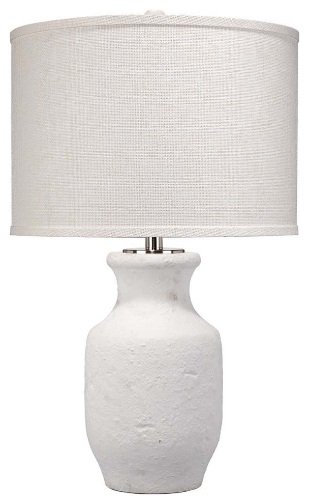 Gilbert Table Lamp, Textured Matte White Cement