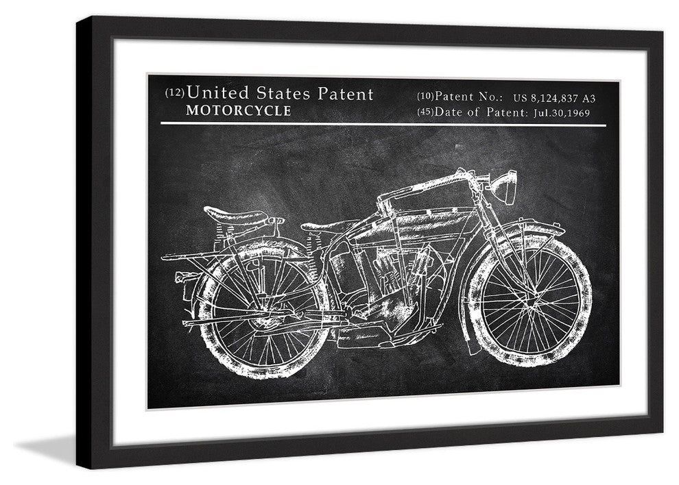 "Triumph Speed Twin" Framed Painting Print, 30"x20"
