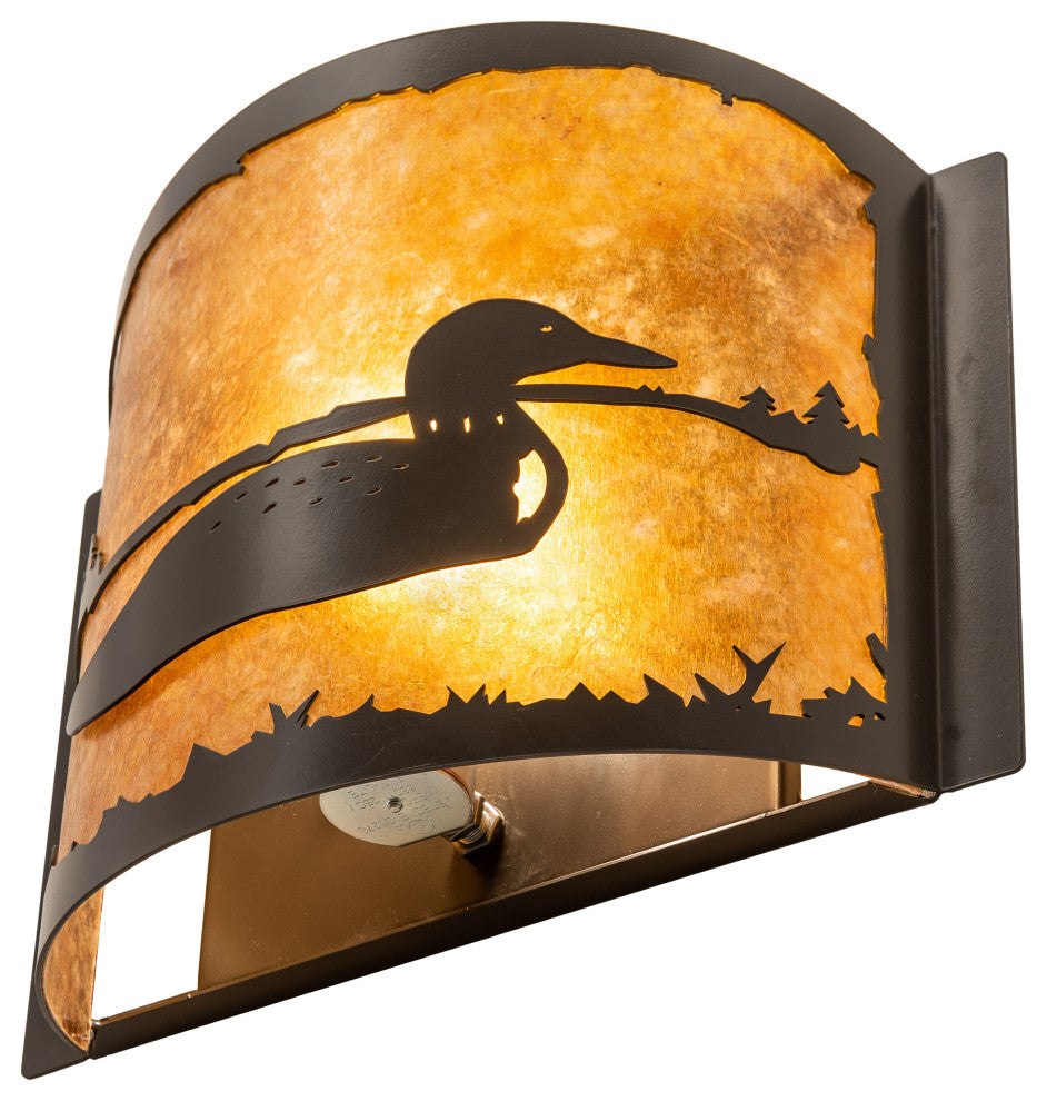 12 Wide Loon Right Wall Sconce