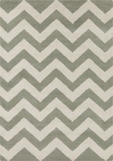 Davin Contemporary Area Rug, Gray and White, 5'x7'