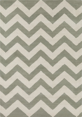 Davin Contemporary Area Rug, Gray and White, 5'x7'