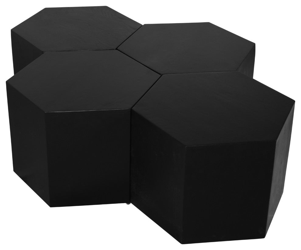 Eternal Modular Coffee Table, Black, 4 Piece