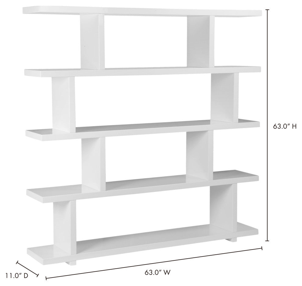 Contemporary Miri Shelf Large White - White