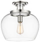 Z-LITE 473SF13-CH 1 Light Semi Flush Mount, Chrome