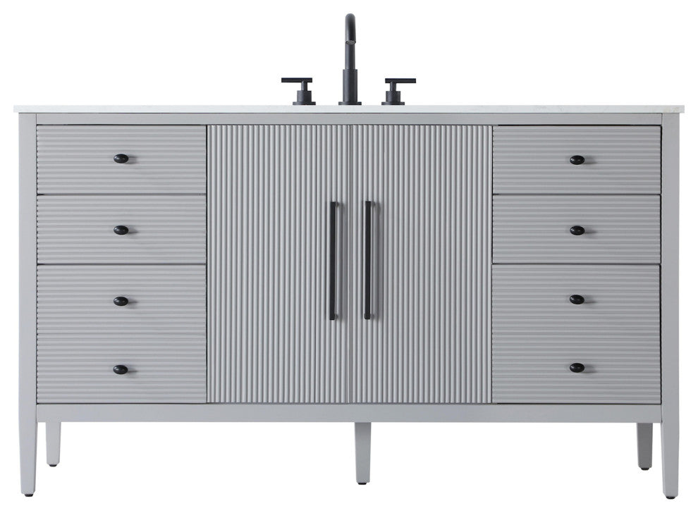 Elegant Lighting VF29660 Blakely 60" - Gray