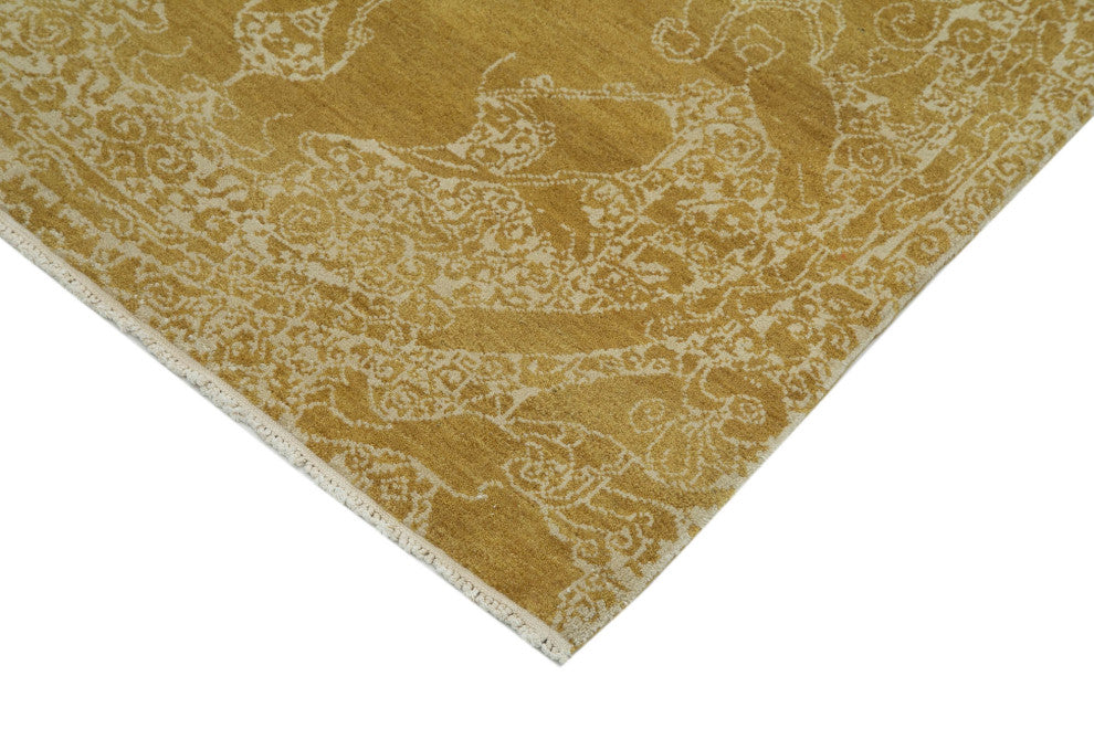 Rug N Carpet - Handmade Oriental 3' 0" x 12' 3" Runner Oushak Area Rug