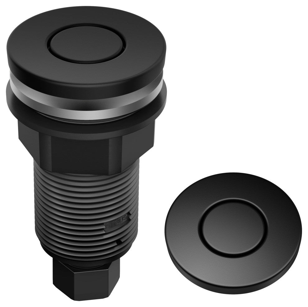 KRAUS Flat Top Garbage Disposal Air Switch Button, Matte Black (Kwdb-20mb)