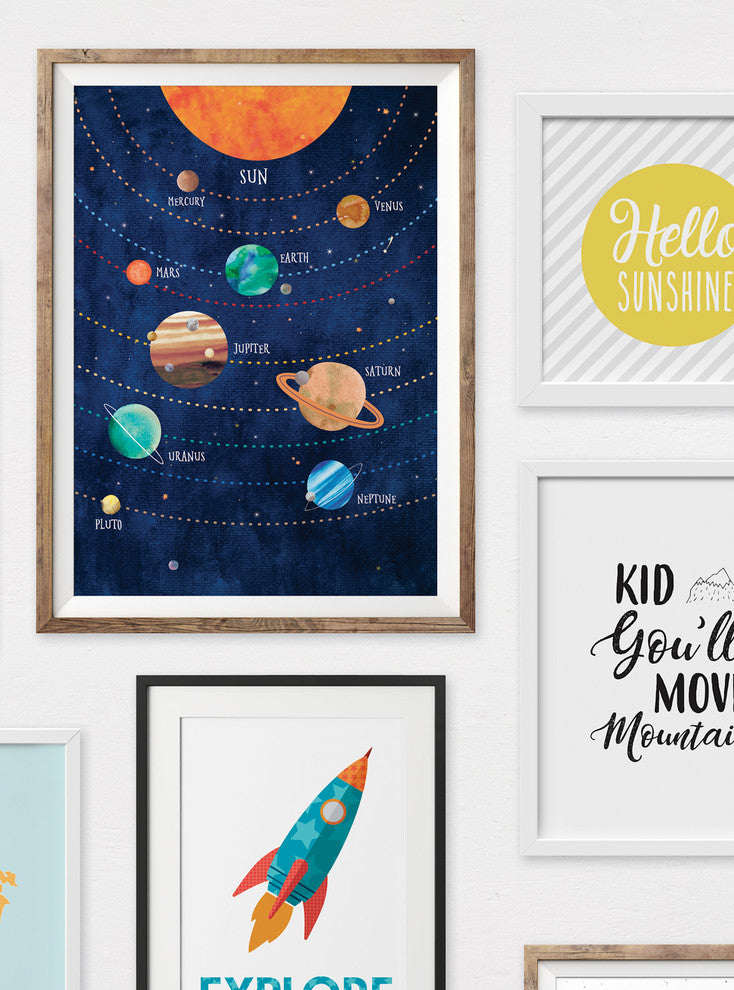 Kids Frames Mural Wall Art Peel and Stick Vinyl Wallpaper, 24"w by 108"h