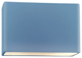 Ambiance Small LED Wide Rectangle Wall Sconce, Sky Blue