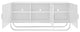 Nicole Miller Jacelynn Sideboard, White/Chrome, 3-Door