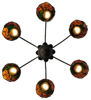 26 Wide Iris 6 Light Chandelier