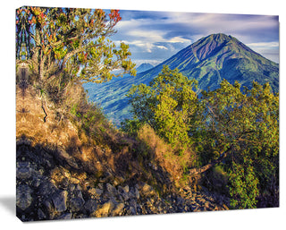 Merbabu Volcano in Java, Landscape Canvas Art Print, 40"x30"