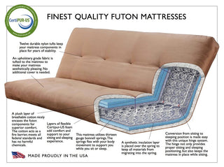 Gunner Frame Futon With Natural Finish, Oregon Trail Saddle
