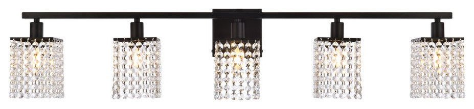 Living District Phineas 5-Light Bath Sconce Black