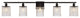 Living District Phineas 5-Light Bath Sconce Black