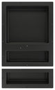 Tile Redi RNT1620D-6 Triple Niche Set, Recessed Shower Shelves