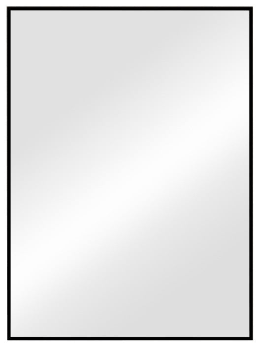 Mattox Mirror, Black, 24"w X 32"h X 1"d