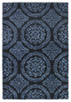 Satara Contemporary Area Rug, Black and Blue, 5'x7'6" Rectangle