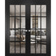 Interior French Double Doors|Felicia 3355 Matte Black with Clear Glass -56x84