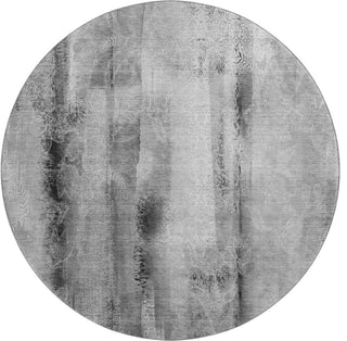 Premium Machine Washable Mayfield AMF537 Gray 8' x 8' Round Rug