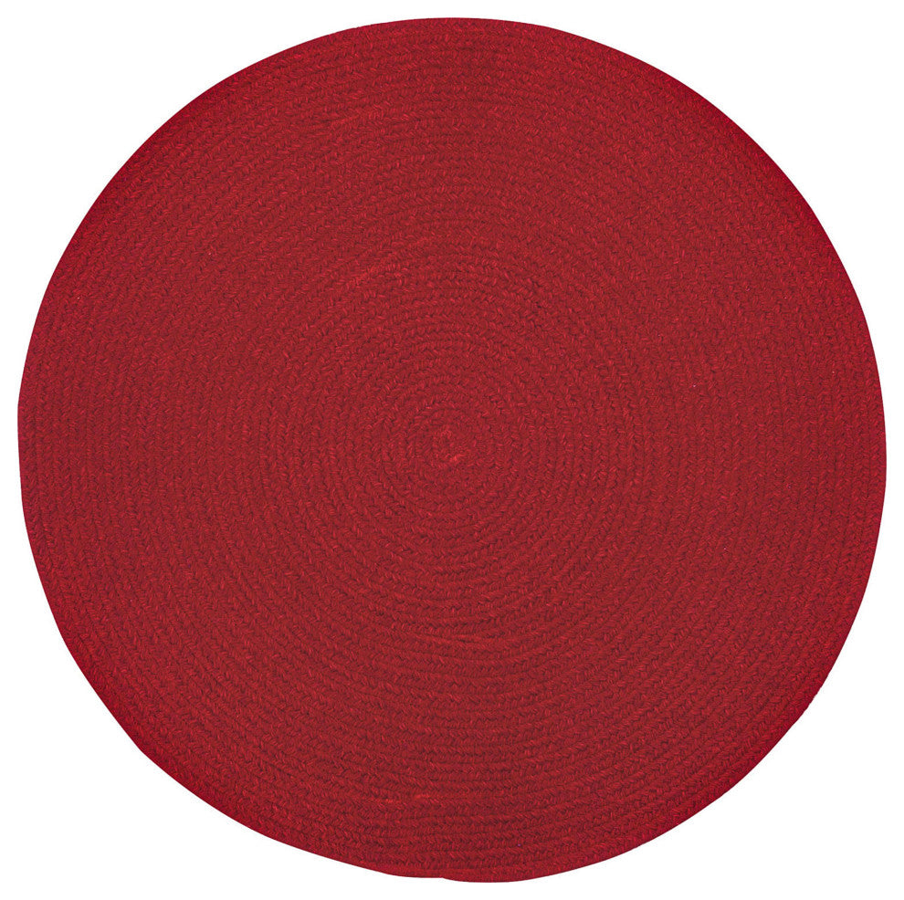 Capel Manteo Dark Red 0050_530 Braided Rugs - 5' 6" Round