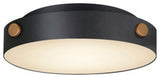 Maxim 42129 Rivet 12"W LED Flush Mount Drum Outdoor Ceiling - Black / Antique
