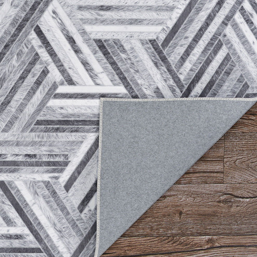 Couristan Prairie Archetype Area Rug, Grey-Black, 7'6" X 10'