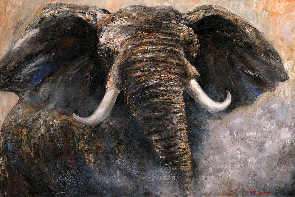 Marmont Hill, "Intensity 2" by Bergerac Painting Print on Wrapped Canvas, 36x24