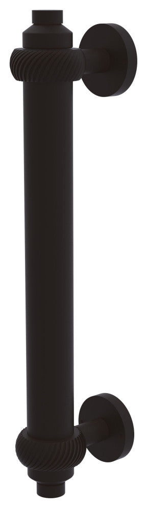 8" Door Pull With Twist Accents, Oil Rubbed Bronze
