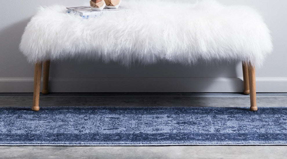 Rug Unique Loom La Jolla Blue Runner 2' 7 x 10' 0