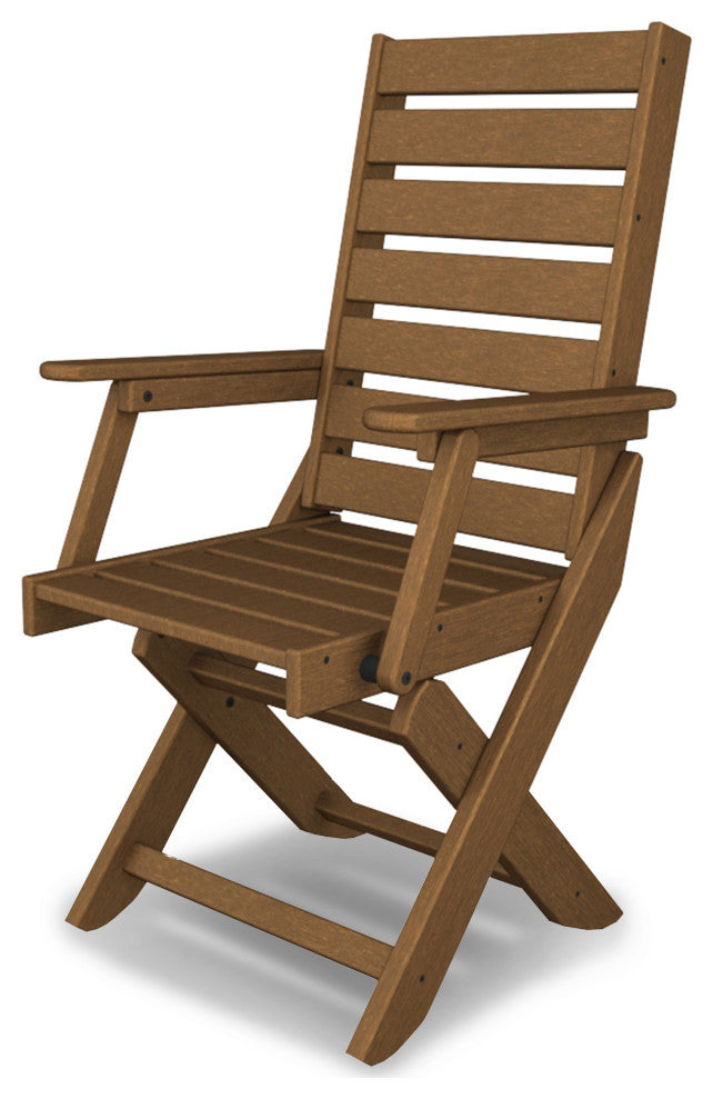 Polywood Captain Dining Chair, Teak